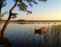 pole namiotowe u kazia, jezioro