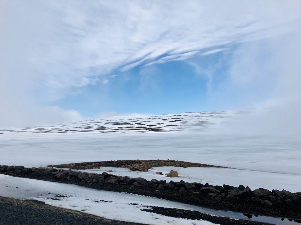 śnieg na Islandii