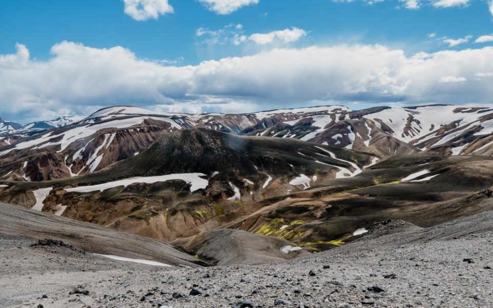Landmannalaugar, góry widok z najwyższego szczytu