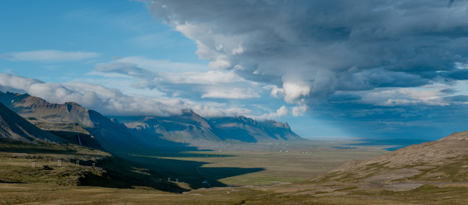 półwysep sneafellsjokull - widok na tworzące się chmury 